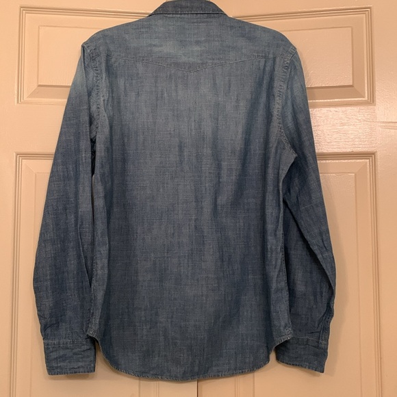American Eagle Western Snapbuttons 100% Cotton Ombré Vintage Slim size M - Picture 7 of 8